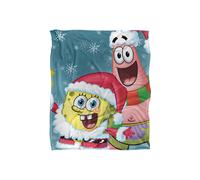 Spongebob Santa Silky Touch Super Soft Throw Blanket 152 X 127 cm in White Spongebob White 152 X 127 cm