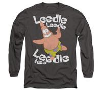 Spongebob Singing Patrick Mens Long Sleeve T Shirt, Charcoal, Large