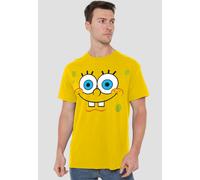Spongebob Smalliling Face Unisex Adult T Shirt, Yellow, XXXX Spongebob Yellow XXL