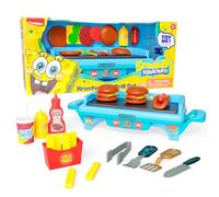SpongeBob Square Pants Toys - Krusty Krab Toy Grill Set, Kids BBQ Playset, Play Kitchen Accessories - Interactive Toy, Pretend Burgers, Kelp Fries, Krusty Shake for Toddler Cooking - Spongebob Toys