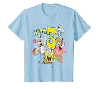 Spongebob Squarepants 3rd Birthday Today I'm 3 T-Shirt, Youth, Baby Blue, 3T