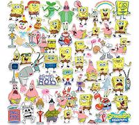 Spongebob Squarepants 50CT Sticker Pack Large Deluxe Stickers Variety Pack - Laptop, Water Bottle, Scrapbooking, Tablet, Skateboard, Indoor/Outdoor - Set of 50