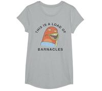 Spongebob Squarepants A Load of Barnacles T-Shirt, Girls, Heather Grey, Small