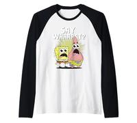 Spongebob Squarepants and Patrick Say What Raglan Baseball Tee