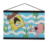 SpongeBob SquarePants and Patrick Star Hanging Canvas Banner - Fun SpongeBob Wall Decor for Home