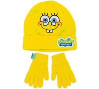 SpongeBob SquarePants Beanie & Gloves Set | Unisex Kids Yellow | Officially Licensed Merch Spongebob Squarepants Yellow One Size
