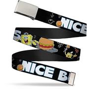 SpongeBob SquarePants - Belt - Buckle-down Web Belt Spongebob 1.5" mens 1.5" Wide/Fits up to 42" Pant Size