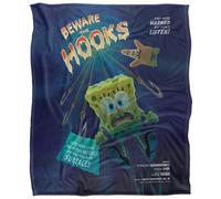 Spongebob Squarepants Beware The Hooks Silky Supersoft Blanket Multicoloured (One Size)