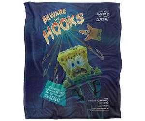 Spongebob Squarepants Beware The Hooks Silky Supersoft Blanket Multicoloured (One Size)