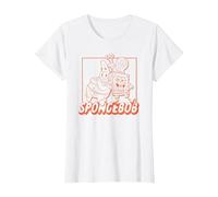 Spongebob Squarepants Bikini Bottom Buddies Group Shot F&B T-Shirt, Women, White, X-Small