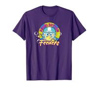 Spongebob Squarepants Bikini Bottom Feeders T-Shirt, Men, Purple, Medium