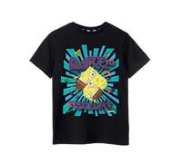 SpongeBob SquarePants Boys Black Dare To Be Square Short Sleeved T-Shirt - 7-8 Years