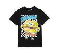 SpongeBob SquarePants Boys Black Dude! Spongebob Placement Print Short Sleeved T-Shirt - 9-10 Years