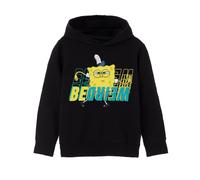 SpongeBob SquarePants Boy's Kids Hoodie (Black) in Black | Size: 9-10 Years Spongebob Squarepants Black 9-10 Years