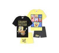 SpongeBob SquarePants Boy's Pyjama Set 2 Pack PJ Short Sleeve Nightwear | Size: 3 Years Spongebob Squarepants Multicolor 3 Years