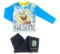 SPONGEBOB SQUAREPANTS Boys Pyjamas - 4-10 Years - Longsleeved - 5-6 Years Blue