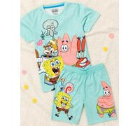 Short Sleeve Short Leg Pyjama Set Spongebob Squarepants Blue 13-14 Years