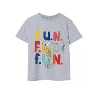 SpongeBob SquarePants Boy's Short Sleeved T-Shirt | Grey Marl | Official Merch | Size: 7-8 Years Spongebob Squarepants Grey 7-8 Years