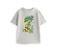 SpongeBob SquarePants Boy's Short Sleeved T-Shirt | Light Grey | Official Merch | Size: 3-4 Years Spongebob Squarepants Grey 3-4 Years
