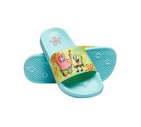 SPONGEBOB SQUAREPANTS Boys Sliders | Patrick And SpongeBob Beach Sliders | Summer Sandals | Blue 11