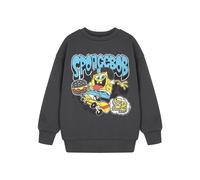 SpongeBob SquarePants Boy's Sweatshirt | Boys Charcoal | Official Merch in Grey | Size: 13-14 Years Spongebob Squarepants Grey 13-14 Years