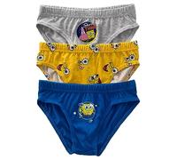 SPONGEBOB SQUAREPANTS Briefs Pants Underpants Underwear Slips Boys - 3 Pack - 100% Cotton (6-7 Years, Design 1)