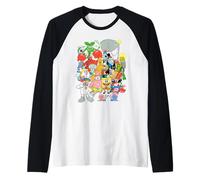 Spongebob Squarepants Cast of Characters Raglan Baseball Tee
