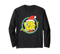 Spongebob Squarepants Christmas Cool Wink and Pose Portrait Long Sleeve T-Shirt