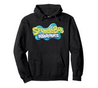 Spongebob Squarepants Classic Logo Pullover Hoodie, Adult Unisex, Black, X-Large