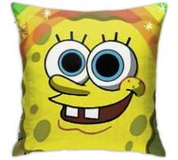 Spongebob Squarepants Cotton Pillow Throw Cushion Cover Case Home Decoration (55cmx55cm)