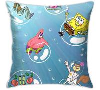 Spongebob Squarepants Cotton Pillow Throw Cushion Cover Case Home Decoration (65cmx65cm)