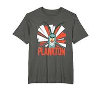 Spongebob Squarepants Diabolical Plankton T-Shirt, Men's Big and Tall, Asphalt Grey, 2X Tall