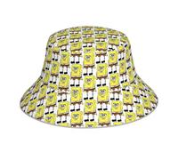 (SpongeBob SquarePants Drawing_5630) Bucket Hat Reversible Reflective for Men Women - UV50+ Sun Protection Double-Sided Fishing Hat with 360 Safety Strips Summer Outdoor