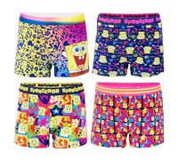 SpongeBob Squarepants Exclusive 4-Pack Girl Short Underwear in Sizes 4, 6, 8 and 10 Men's Underwear, Pack of 4 Shorts for Girls Spongebob, Girls, Pack of 4 Spongebob Girls Shorts, 6