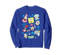 SpongeBob SquarePants Floating Heads Sweatshirt, Adult Unisex, Royal Blue, Medium