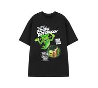 SPONGEBOB SQUAREPANTS Flying Dutchman Black Short Sleeve Graphic Tee | The Ghostly Curse Animated Cartoon T-Shirt for Unisex Adults | Casual Wear Apparel | Spongebob Merch - Large