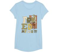 Spongebob Squarepants Fred My Leg!!! Distressed Portrait T-Shirt, Girls, Baby Blue, Medium