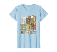 Spongebob Squarepants Fred My Leg!!! Distressed Portrait T-Shirt, Women, Baby Blue, X-Small