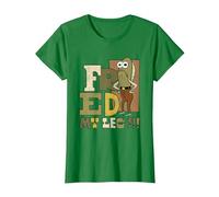 Spongebob Squarepants Fred My Leg!!! Distressed Portrait T-Shirt, Women, Kelly Green, Medium