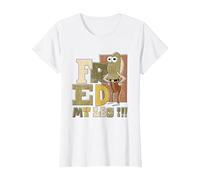 Spongebob Squarepants Fred My Leg!!! Distressed Portrait T-Shirt, Women, White, X-Small