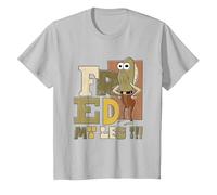 Spongebob Squarepants Fred My Leg!!! Distressed Portrait T-Shirt, Youth, Silver Grey, 3T