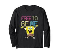 Spongebob Squarepants Free to Be Me Happy Long Sleeve T-Shirt
