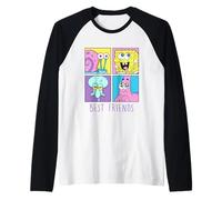 Spongebob Squarepants Gary Patrick Squidward Best Friends Raglan Baseball Tee