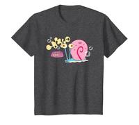 Spongebob Squarepants Gary The Snail T-Shirt, Youth, Dark Heather Grey, 2T