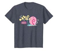 Spongebob Squarepants Gary The Snail T-Shirt, Youth, Heather Blue, Medium