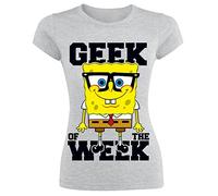 SpongeBob SquarePants Geek Of The Week Girls shirt mottled grey S