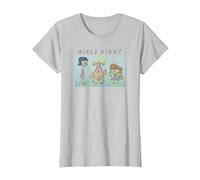 Spongebob Squarepants Girls Night Dress Up Panel T-Shirt, Women, Silver Grey, Medium