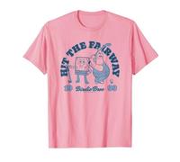 Spongebob Squarepants Golf Hit The Fairway 1999 Retro T-Shirt, Men, Pink, Medium