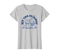 Spongebob Squarepants Golf Hit The Fairway 1999 Retro T-Shirt, Women, Silver Grey, X-Small