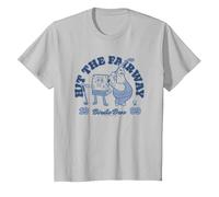 Spongebob Squarepants Golf Hit The Fairway 1999 Retro T-Shirt, Youth, Silver Grey, X-Small